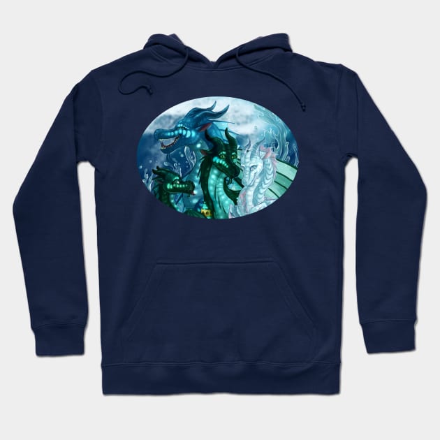 Wings of Fire - Royal SeaWings - Auklet, Tsunami, Turtle, Anemone Hoodie by Biohazardia